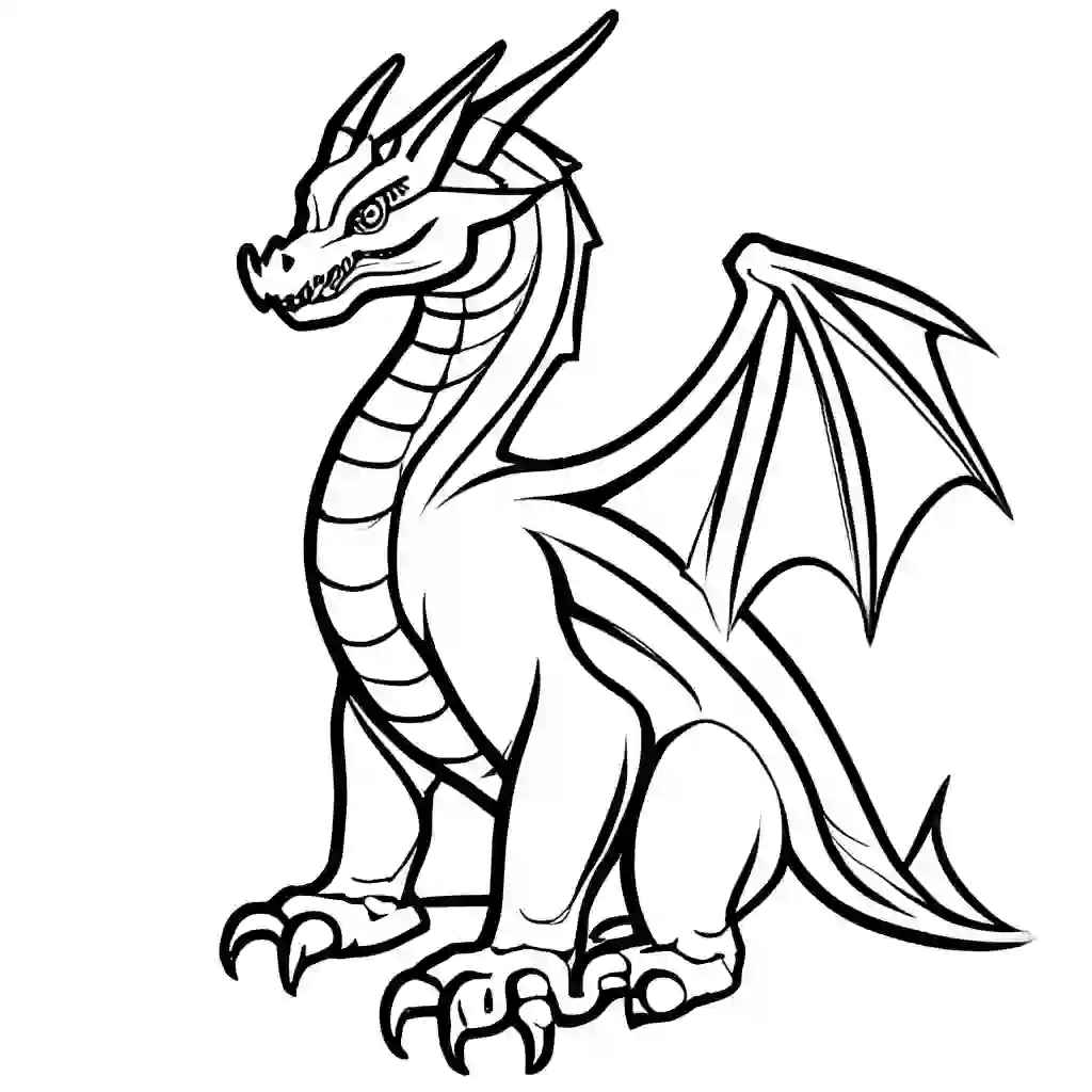 Four-Legged Dragon coloring pages